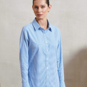 Women's Microcheck (Gingham) long sleeve cotton shirt