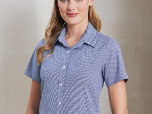 Women's Microcheck (Gingham) short sleeve cotton shirt