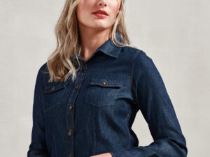 Women's jeans stitch denim shirt