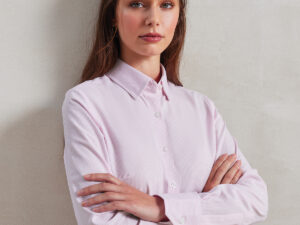 Women's cotton-rich Oxford stripes blouse