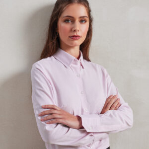 Women's cotton-rich Oxford stripes blouse