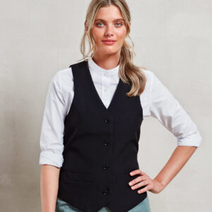 Women's lined polyester waistcoat