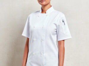 Women's short sleeve chef's jacket