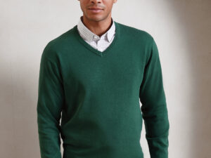 V-neck knitted sweater