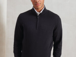 ¼ zip knitted sweater