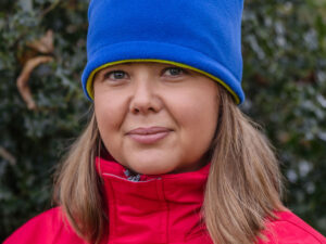 Reversible fleece skull hat