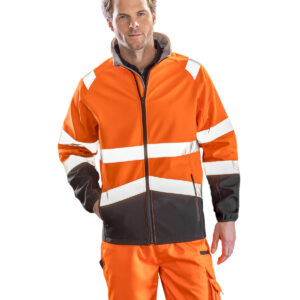 Printable safety softshell jacket