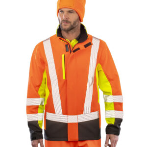 Recycled 3-layer printable 3-tone safety softshell