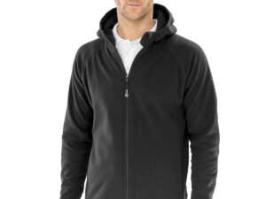 Recycled hooded microfleece jacket