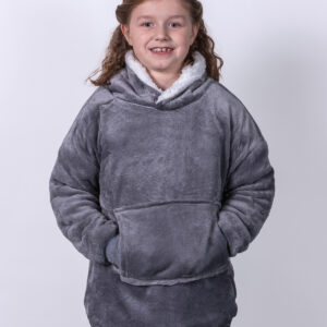 The Kids Ribbon oversized cosy reversible sherpa hoodie