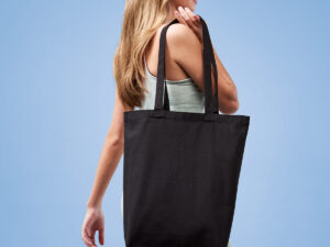 Recycled premium canvas ‘flat base’ shopper