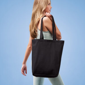 Recycled premium canvas ‘flat base’ shopper