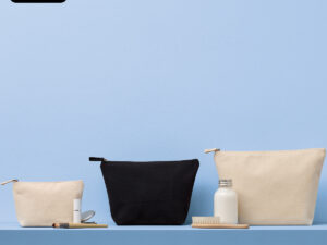 Recycled luxe canvas accessory bag