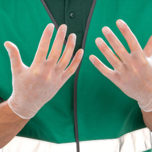 Medical vinyl examination gloves clear (Pack of 100)