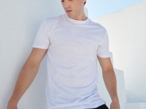 Longline t-shirt with dipped hem