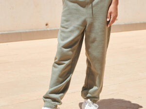 Kids sustainable fashion cuffed joggers