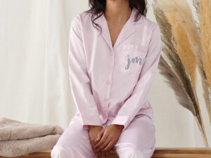 Women's satin long pyjamas