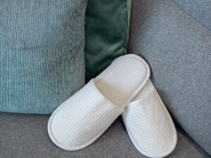 Waffle mule slippers