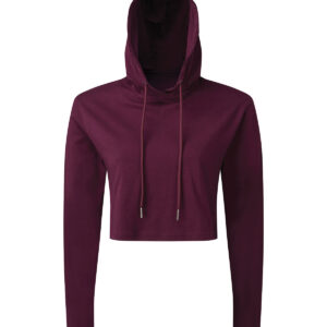 Women's TriDri® cropped hooded long sleeve t-shirt