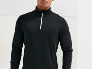 TriDri® recycled long sleeve brushed back ¼ zip top