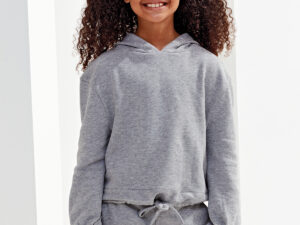 Kids TriDri® recycled cropped oversize hoodie