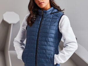 Women's honeycomb hooded gilet