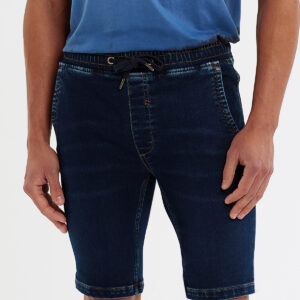 Men’s denim drawstring shorts