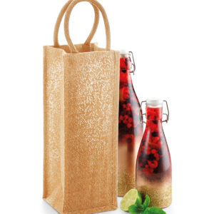 Shimmer jute bottle bag