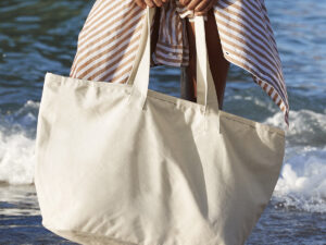 Oversized heavy duty canvas tote bag