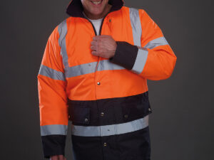 Hi-vis two-tone motorway jacket (HVP302)