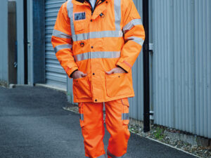 Hi-vis polycotton cargo trousers with kneepad pockets (HV018T/3M)