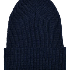 Recycled yarn ribbed knit beanie (1504RY)