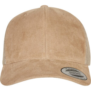 Imitation suede leather trucker cap (6606SU)