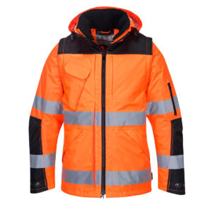 Hi-Vis 3-in-1 Contrast Winter Pro Jacket Orange/Black C469